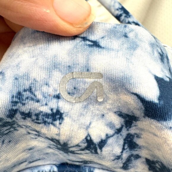 Gap Fit Strappy Sports Bra woman’s size.  l tie dye blue athletic wear - Picture 6 of 7